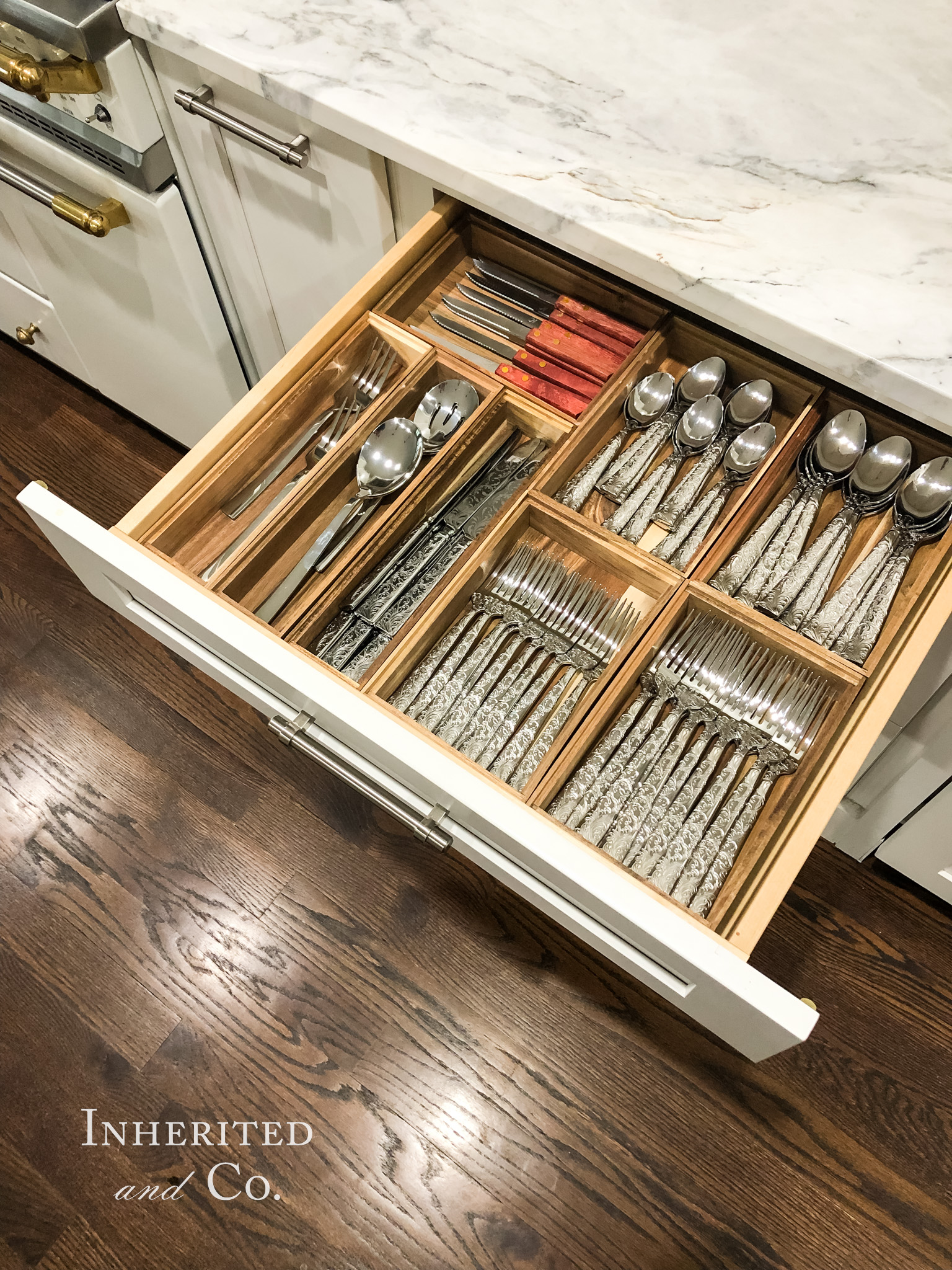 Organized utensil drawer