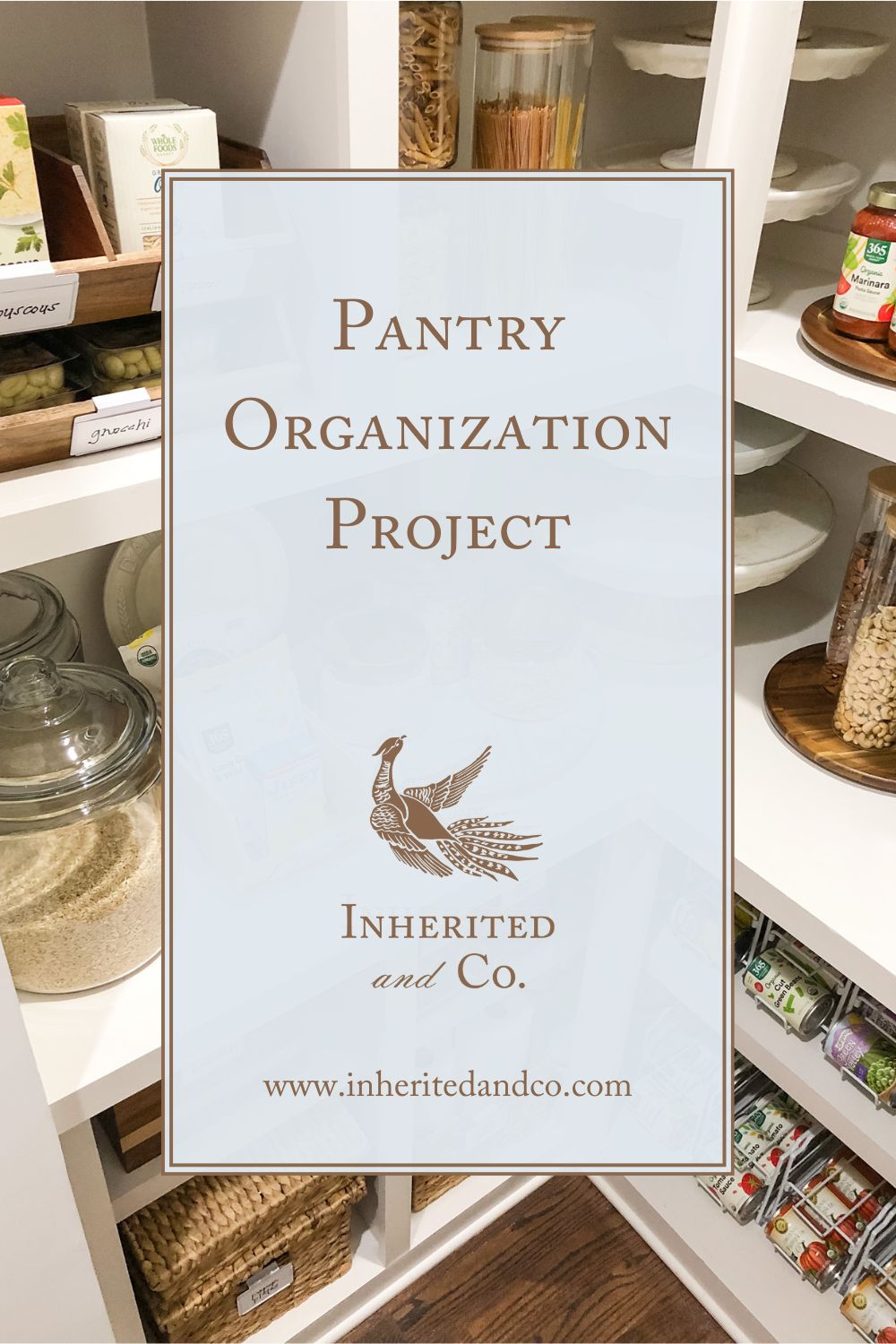 pinterest graphic of pantry organization project