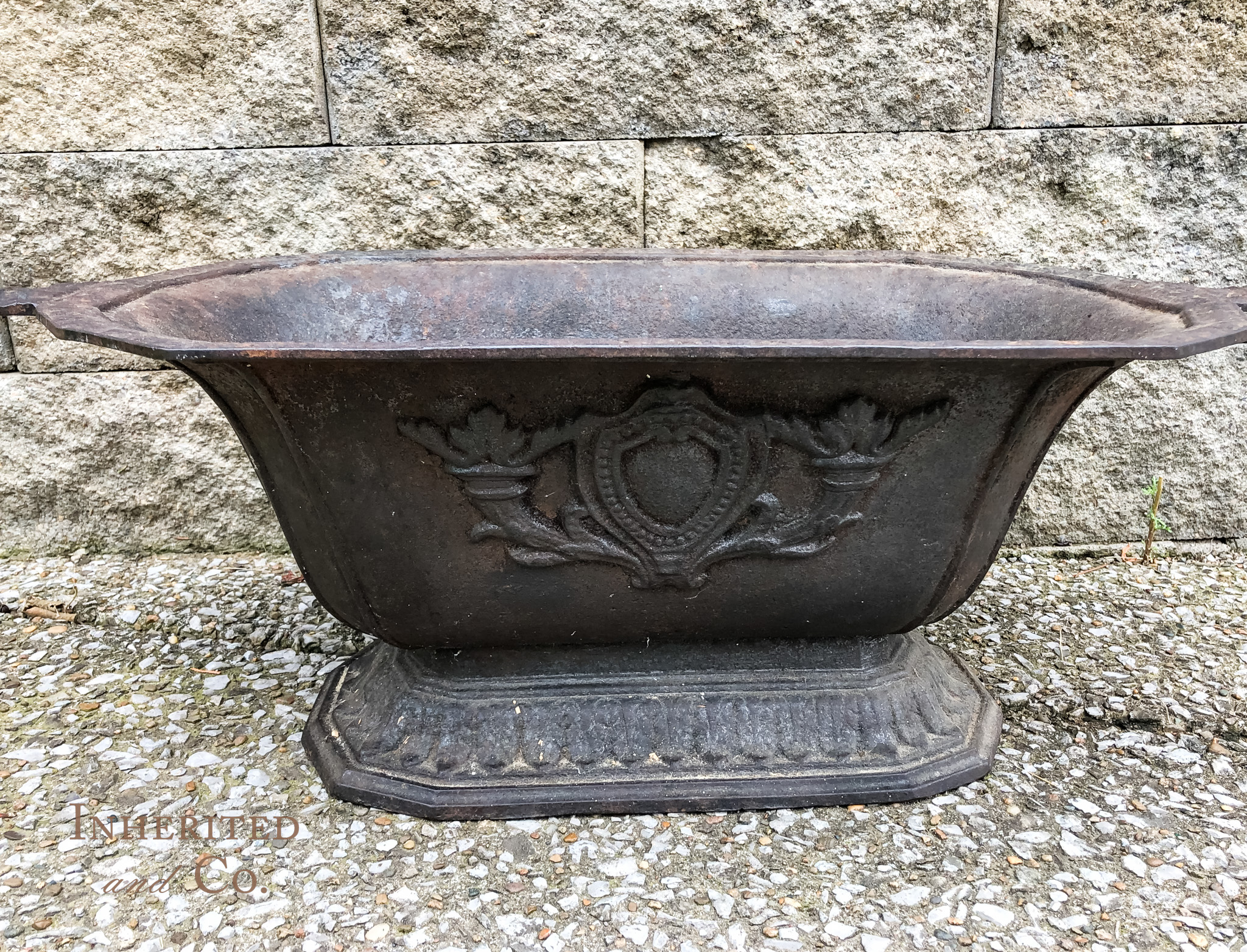 Antique cast iron planter