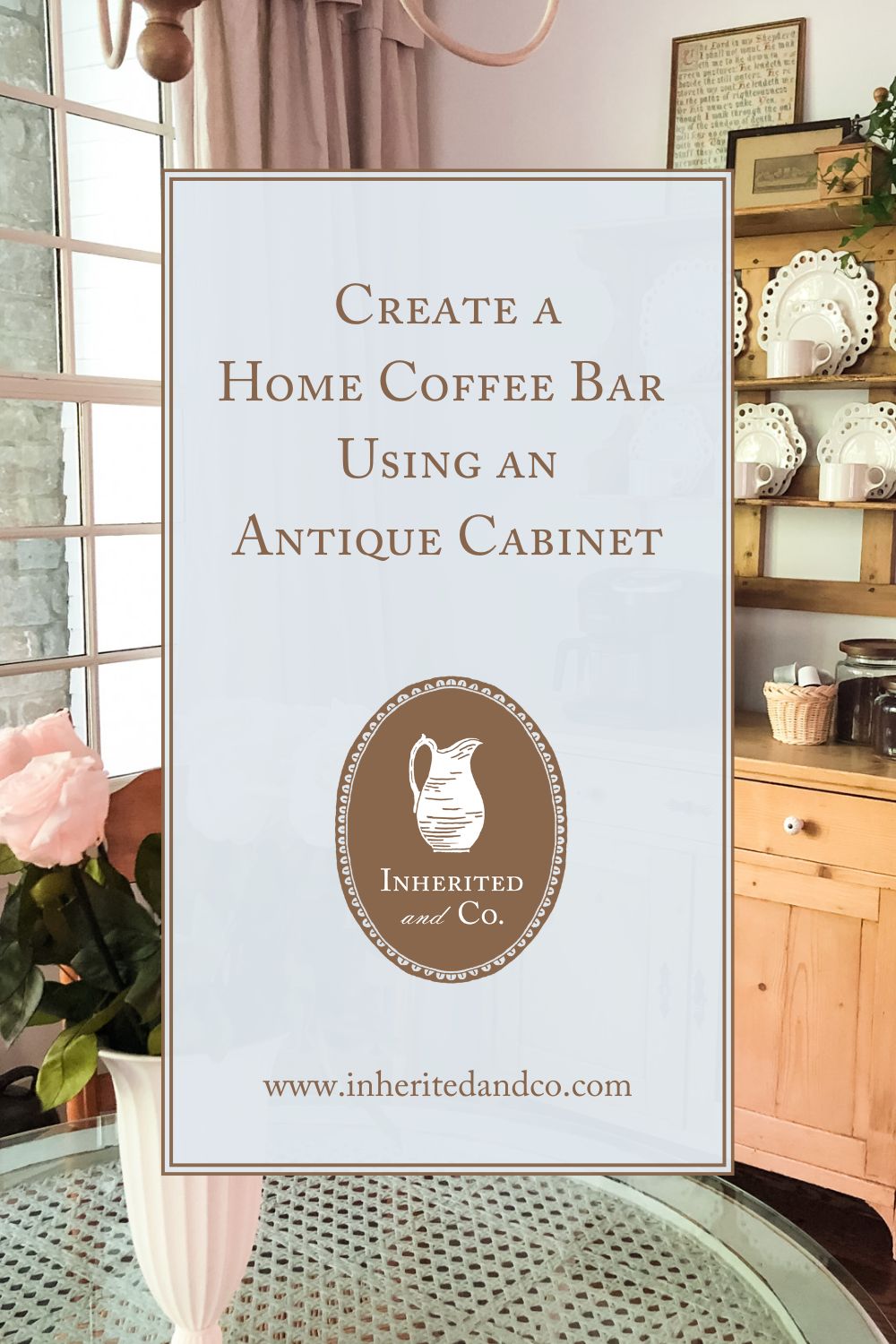 "Create a Home Coffee Bar Using an Antique Cabinet"