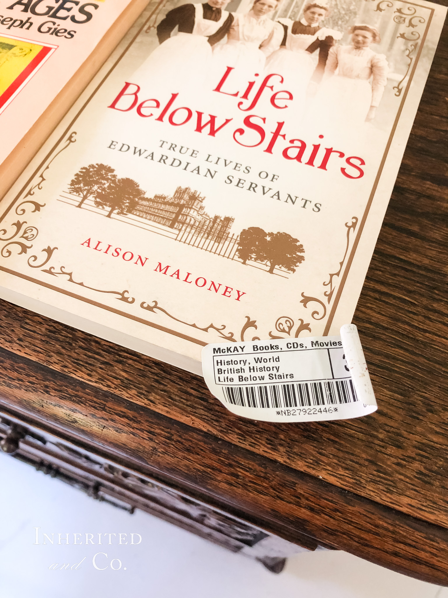 Price tag on the book Life Below Stairs from McKay's Nashville