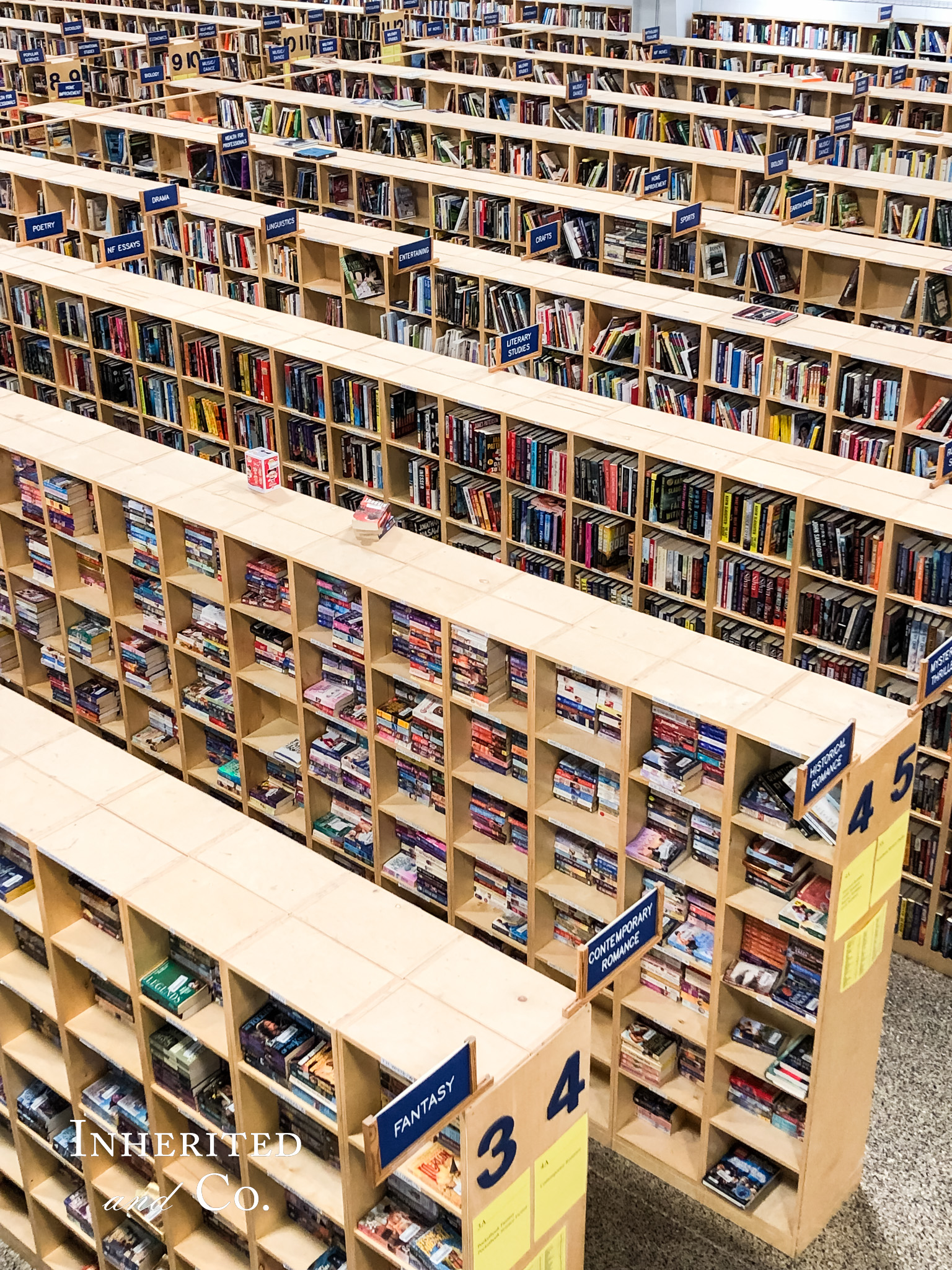McKay's Nashville bookshelves from above