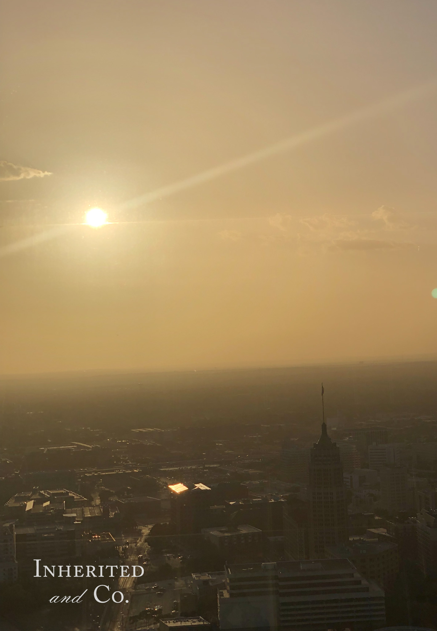Sunset at Chart House in The Tower of the Americas in San Antonio