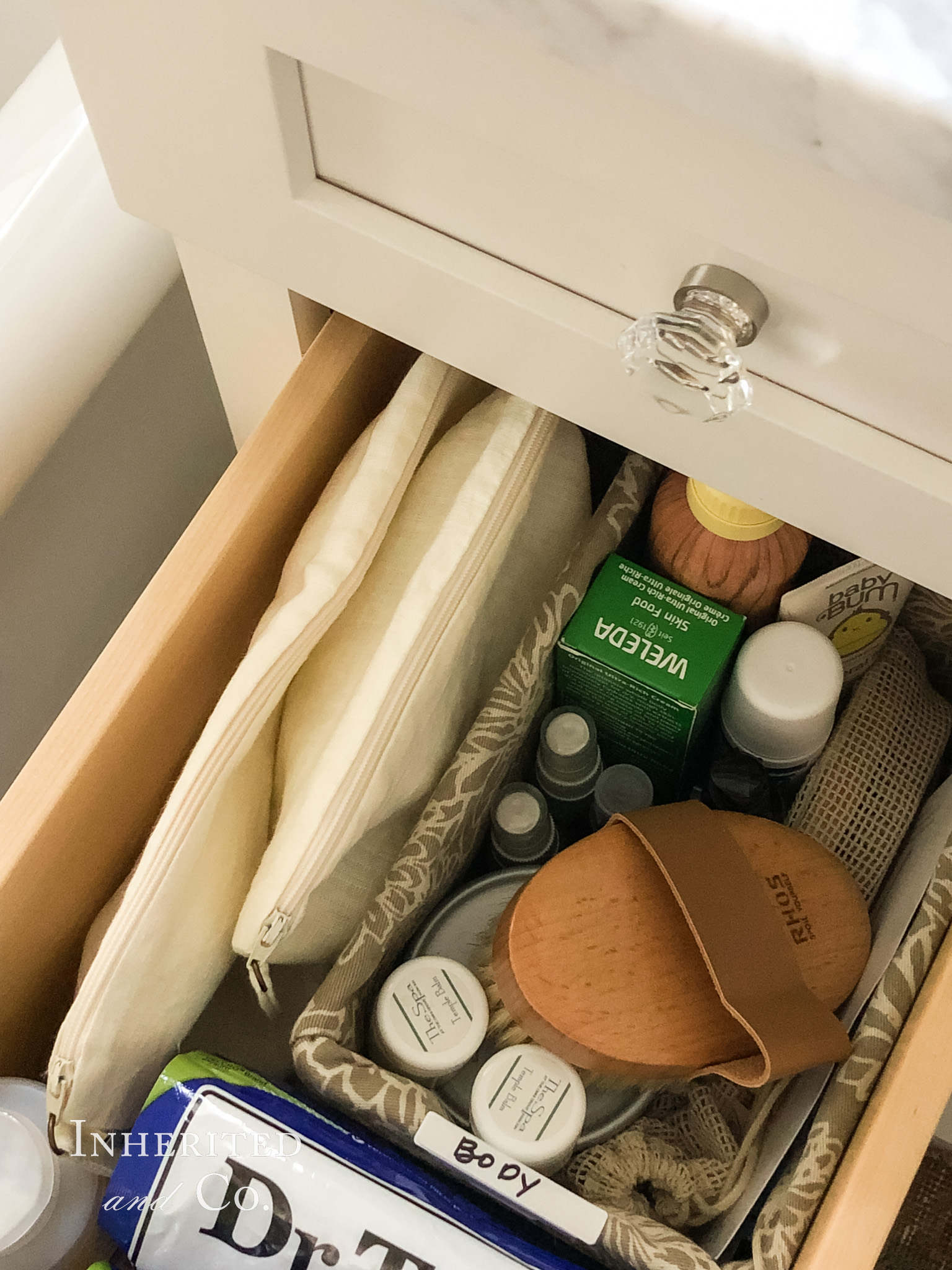 Zippered Pouches for Organizing Bathroom Drawers