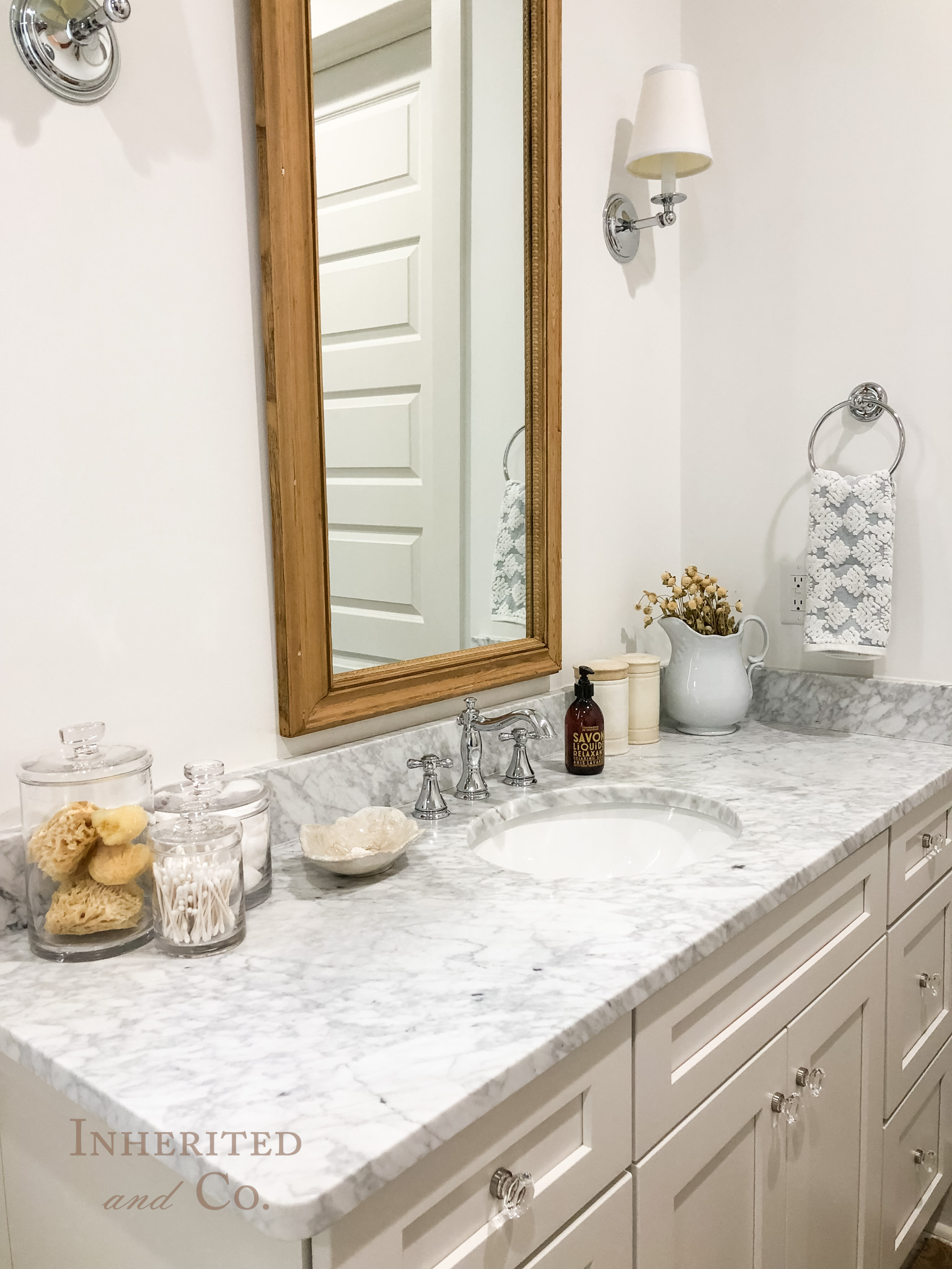 Organized and Decorated Bathroom Vanity