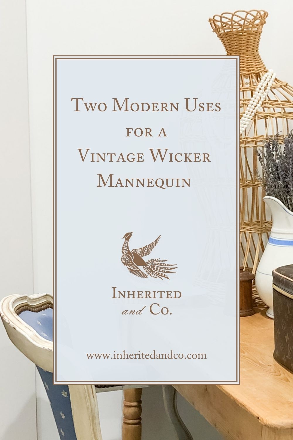Two Modern Uses for a Vintage Wicker Mannequin
