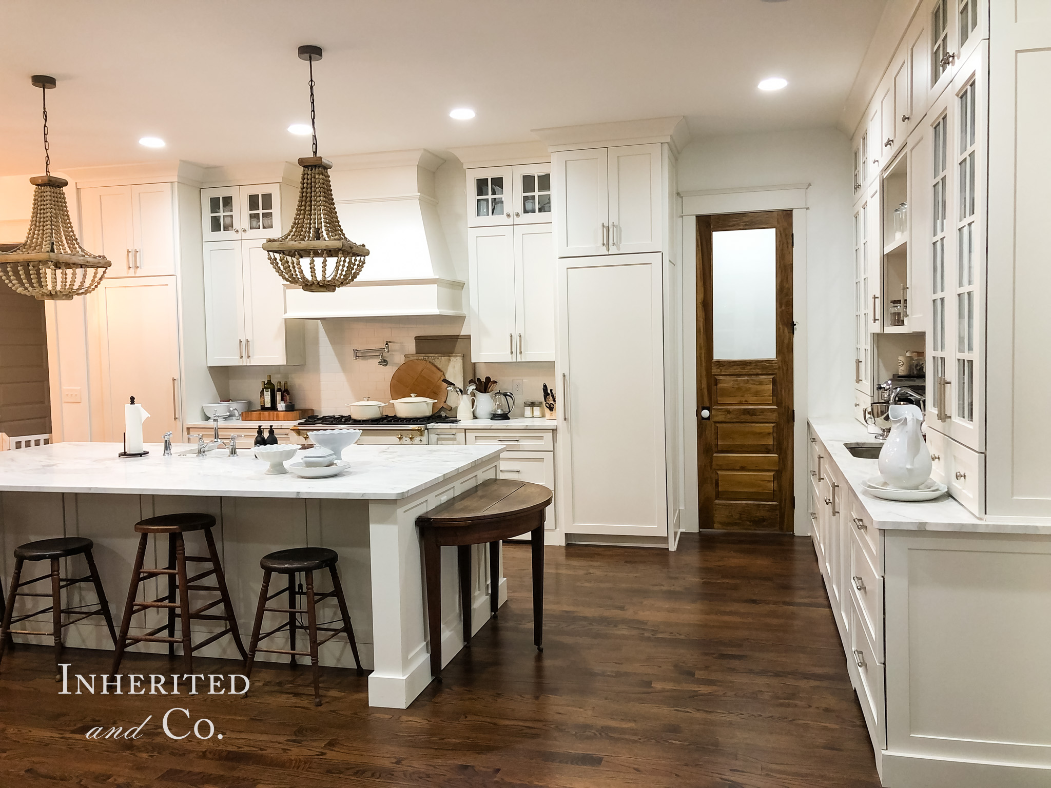 Custom Kitchen with Kitchen Island Layout