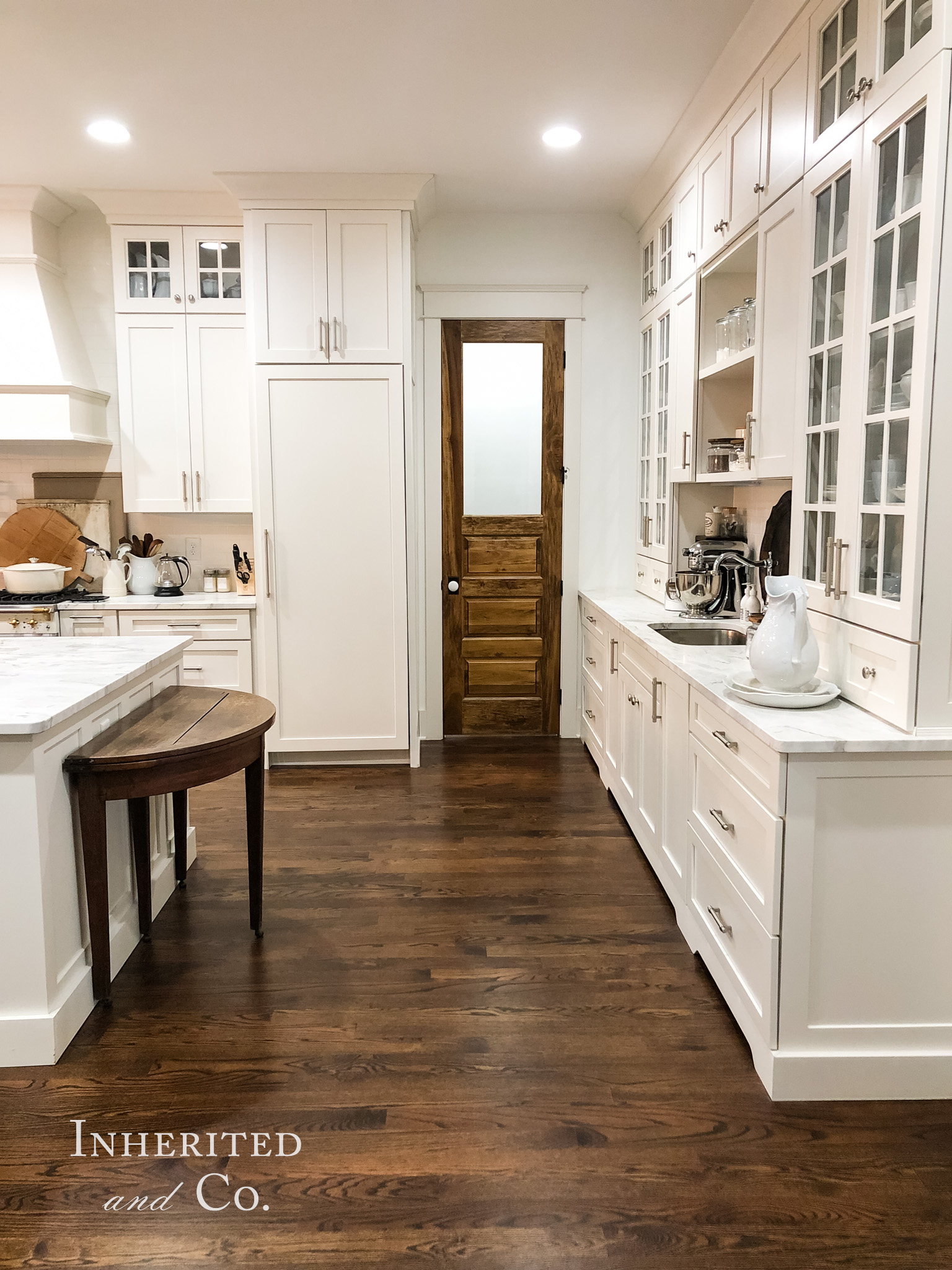 Custom Kitchen with a walk-in pantry