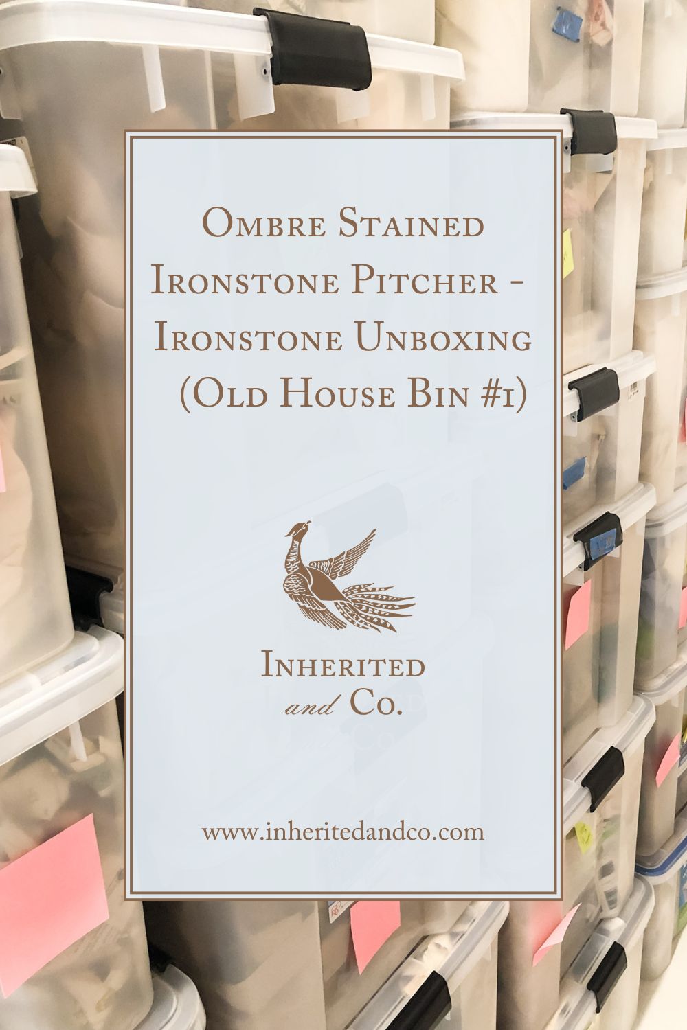 "Ombre Stained Ironstone Pitcher - Ironstone Unboxing (Old House Bin #1)"