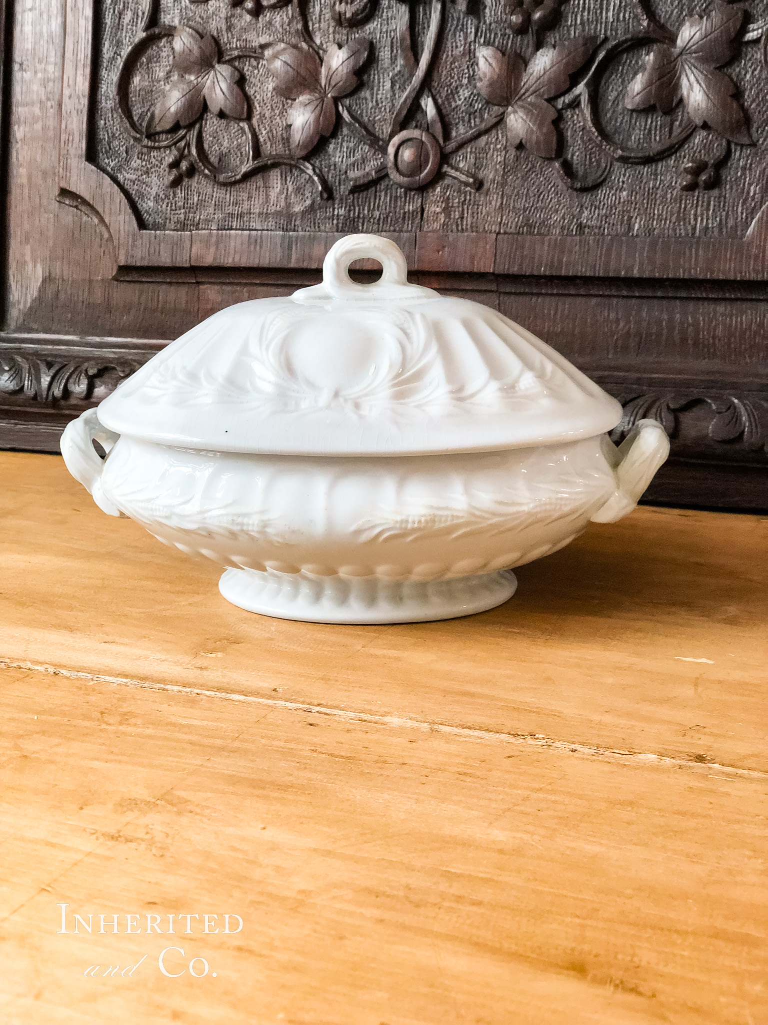 Antique Ironstone Tureen in Victor Shape