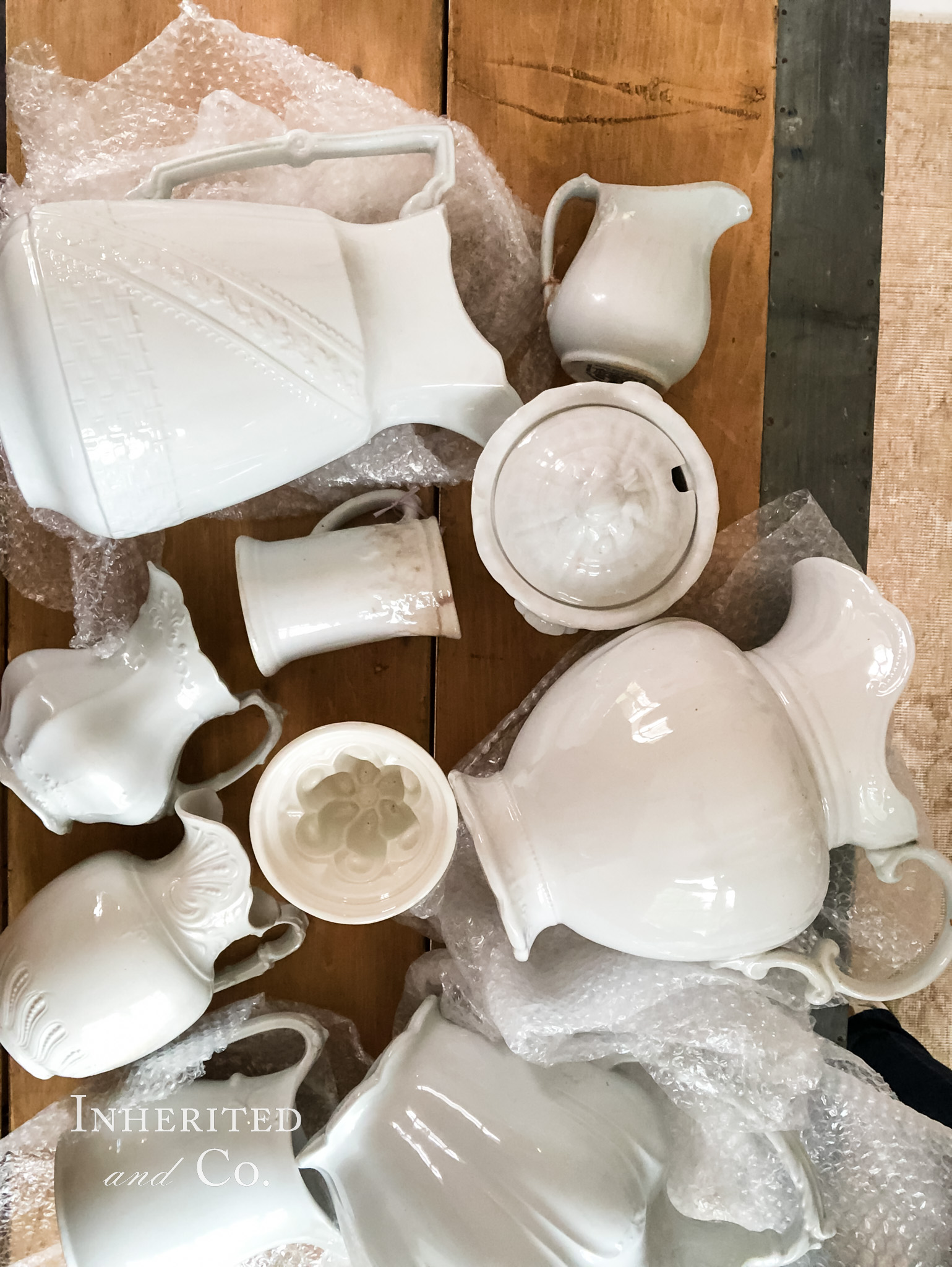 Ironstone pitchers from an ironstone unboxing