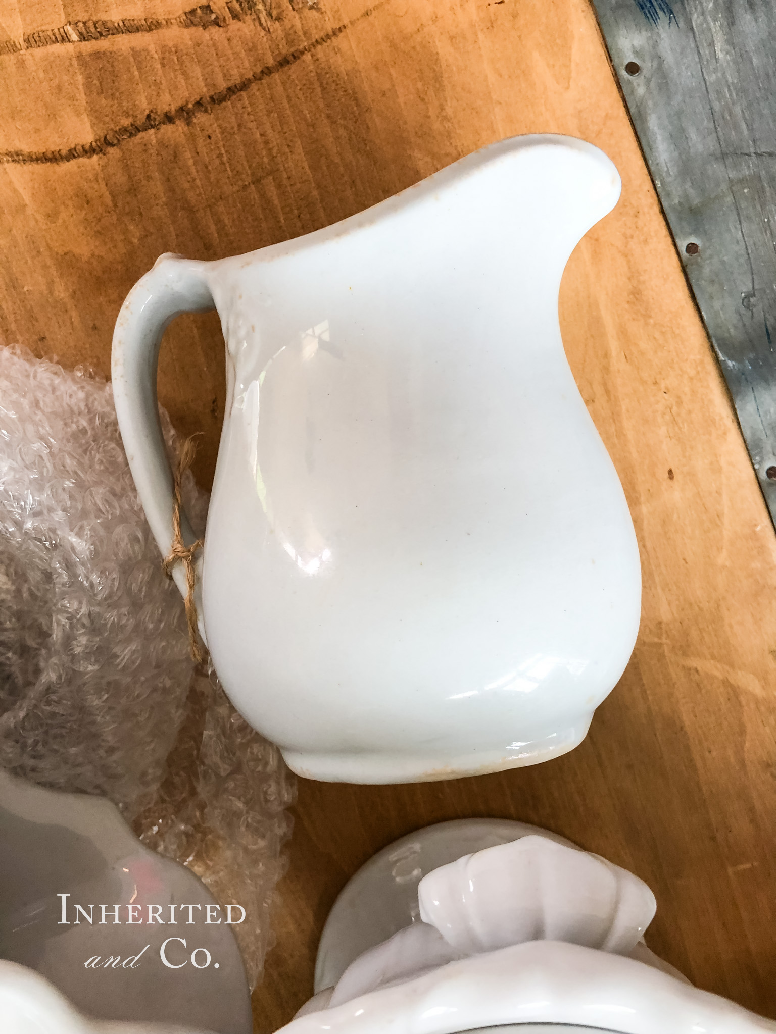 farmhouse ironstone pitcher