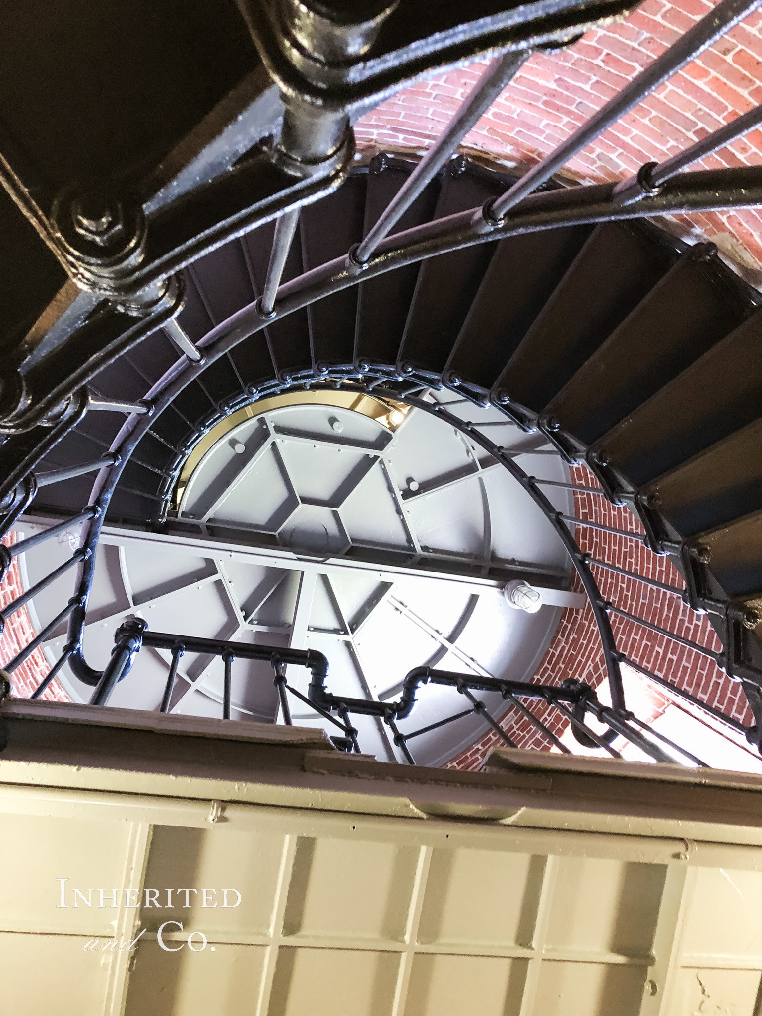 Stairs inside of Heceta Head Lighthouse