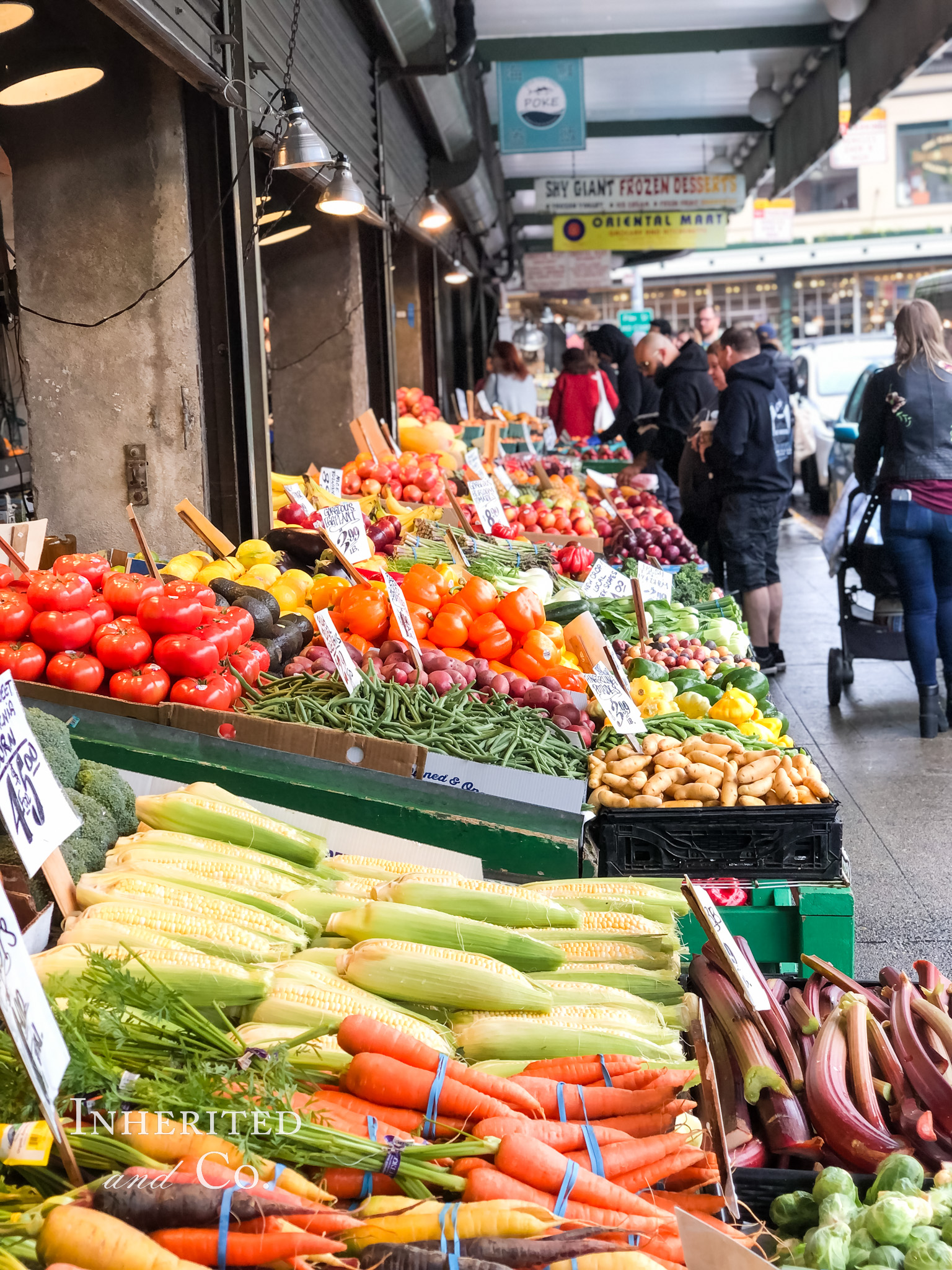 Fruit stands at Pike's Place Market