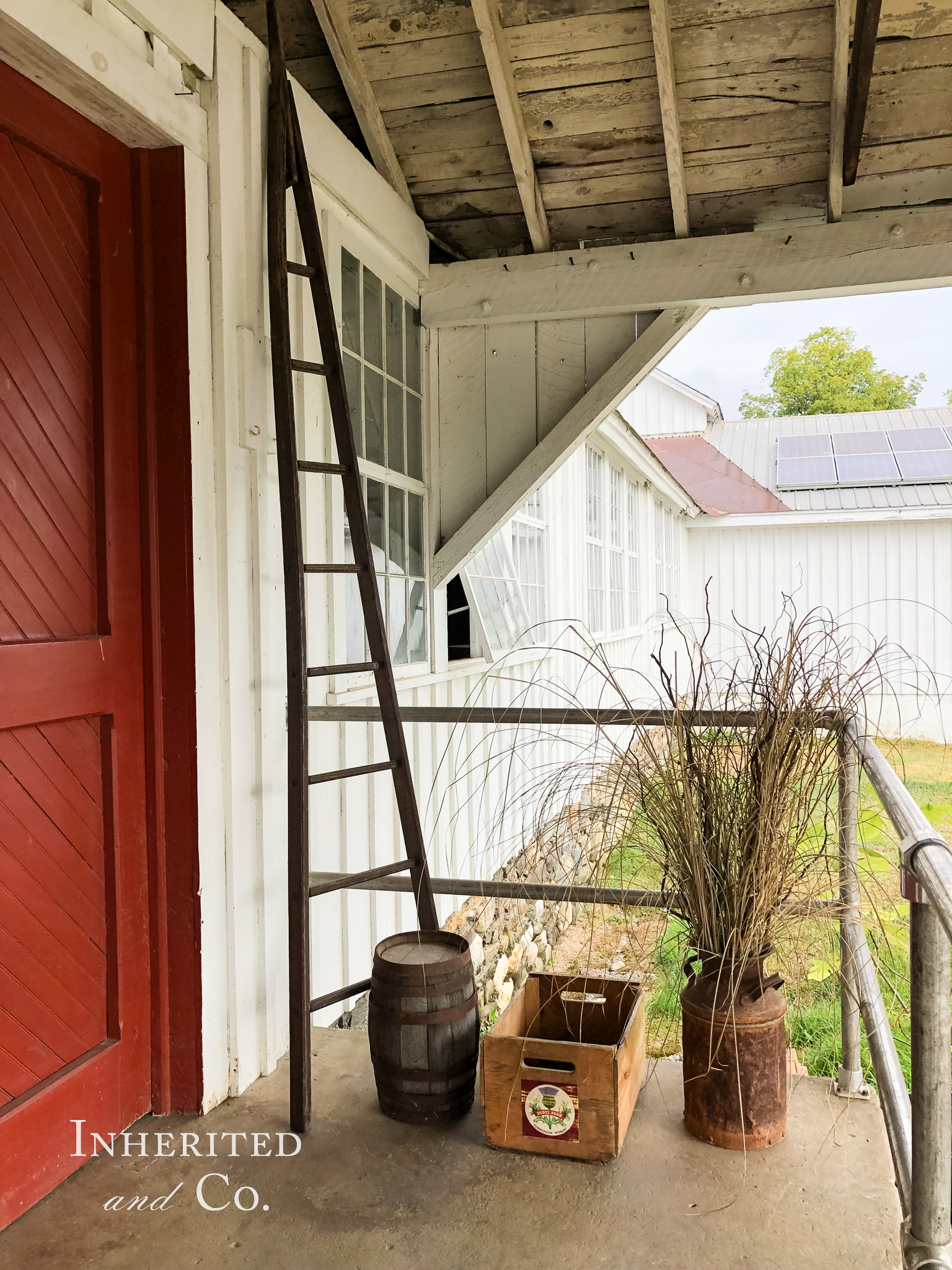 Antique decor for the porch at Scott Farm Orchard