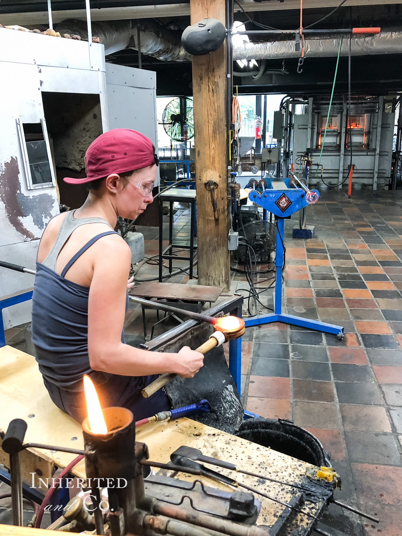 Live glassblowing at Simon Pearce in Vermont