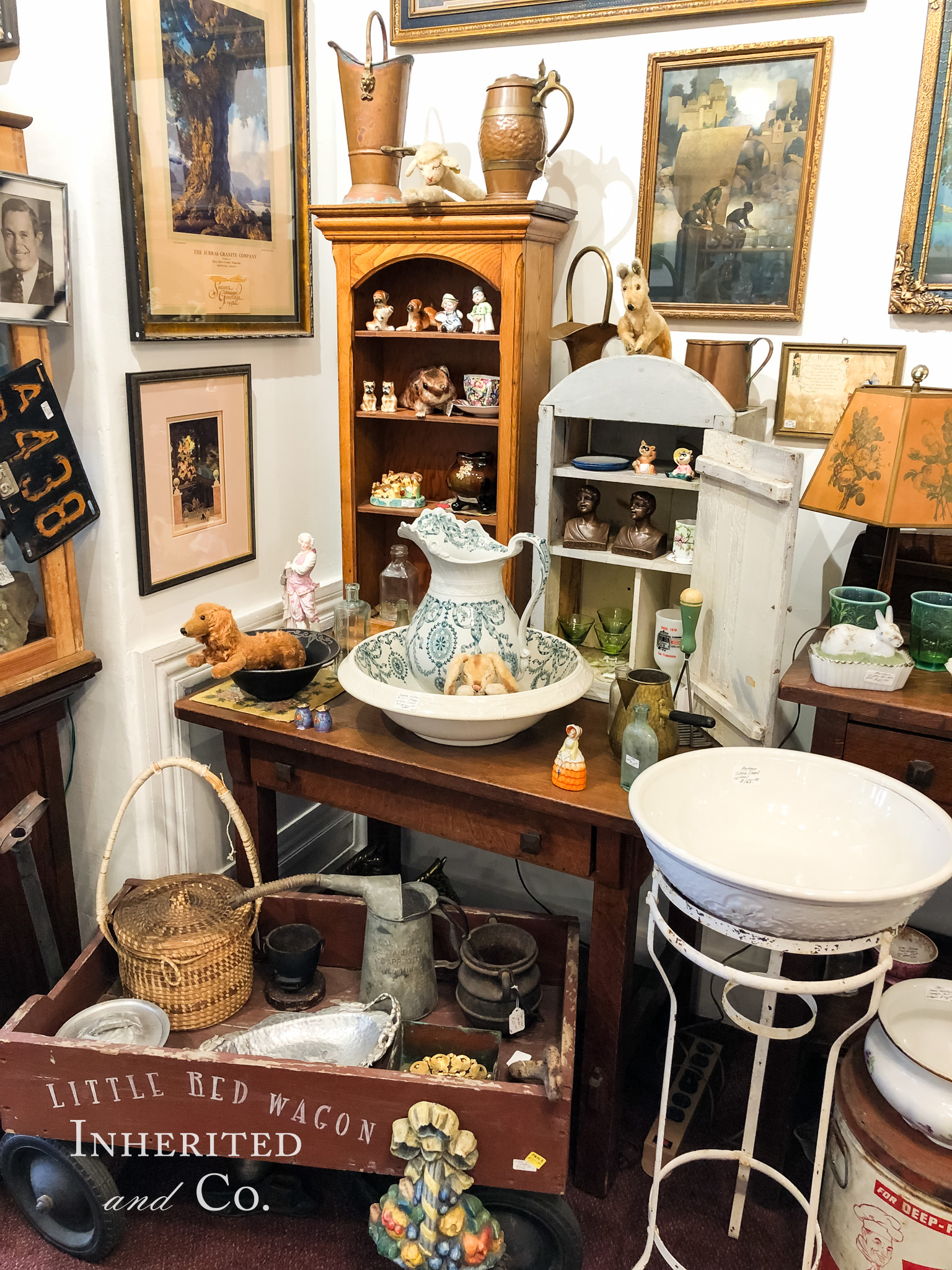 Store display at Albert Meadow Antiques