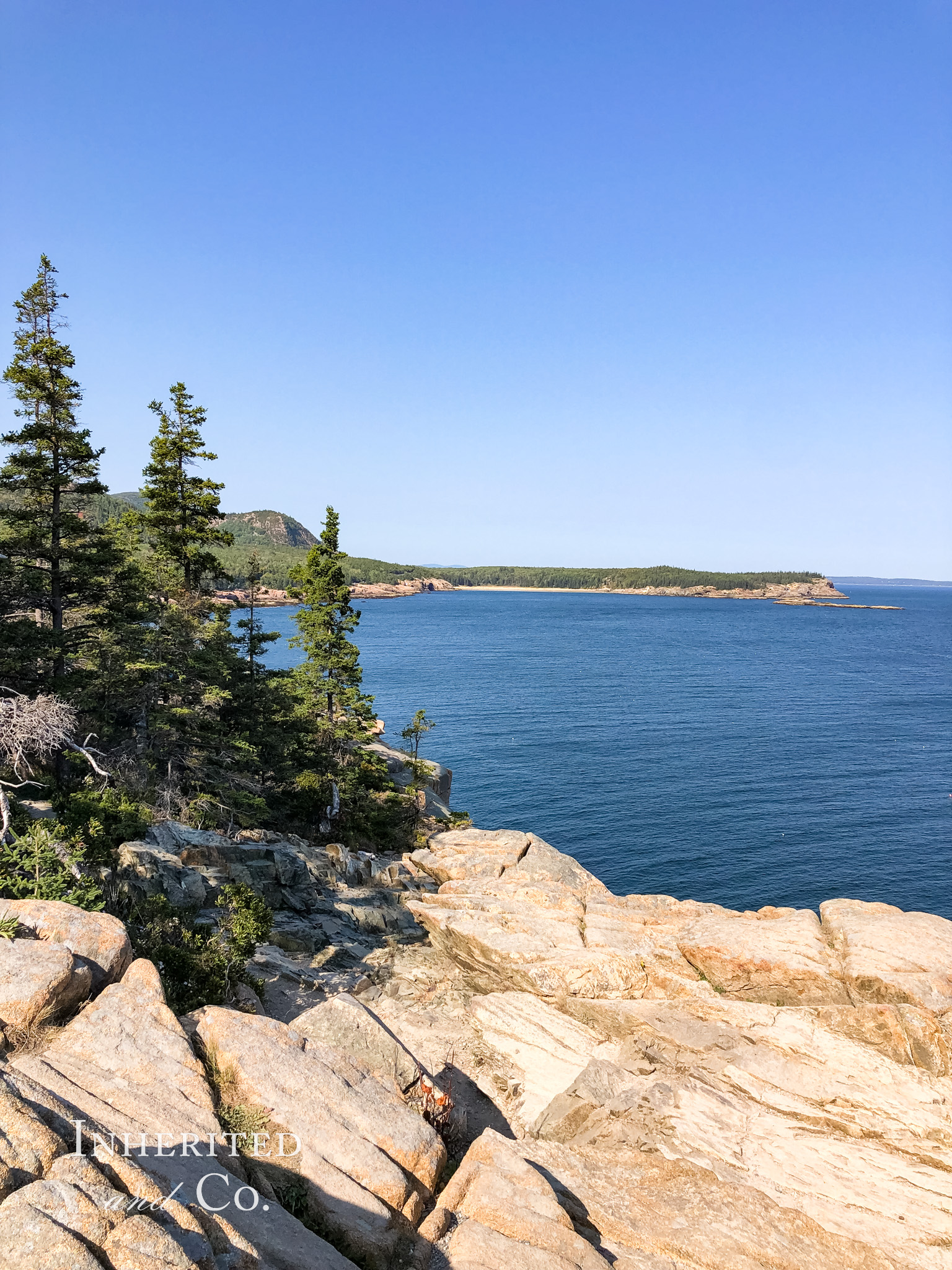 View from Otter Creek Cliffs at Acadia in Maine