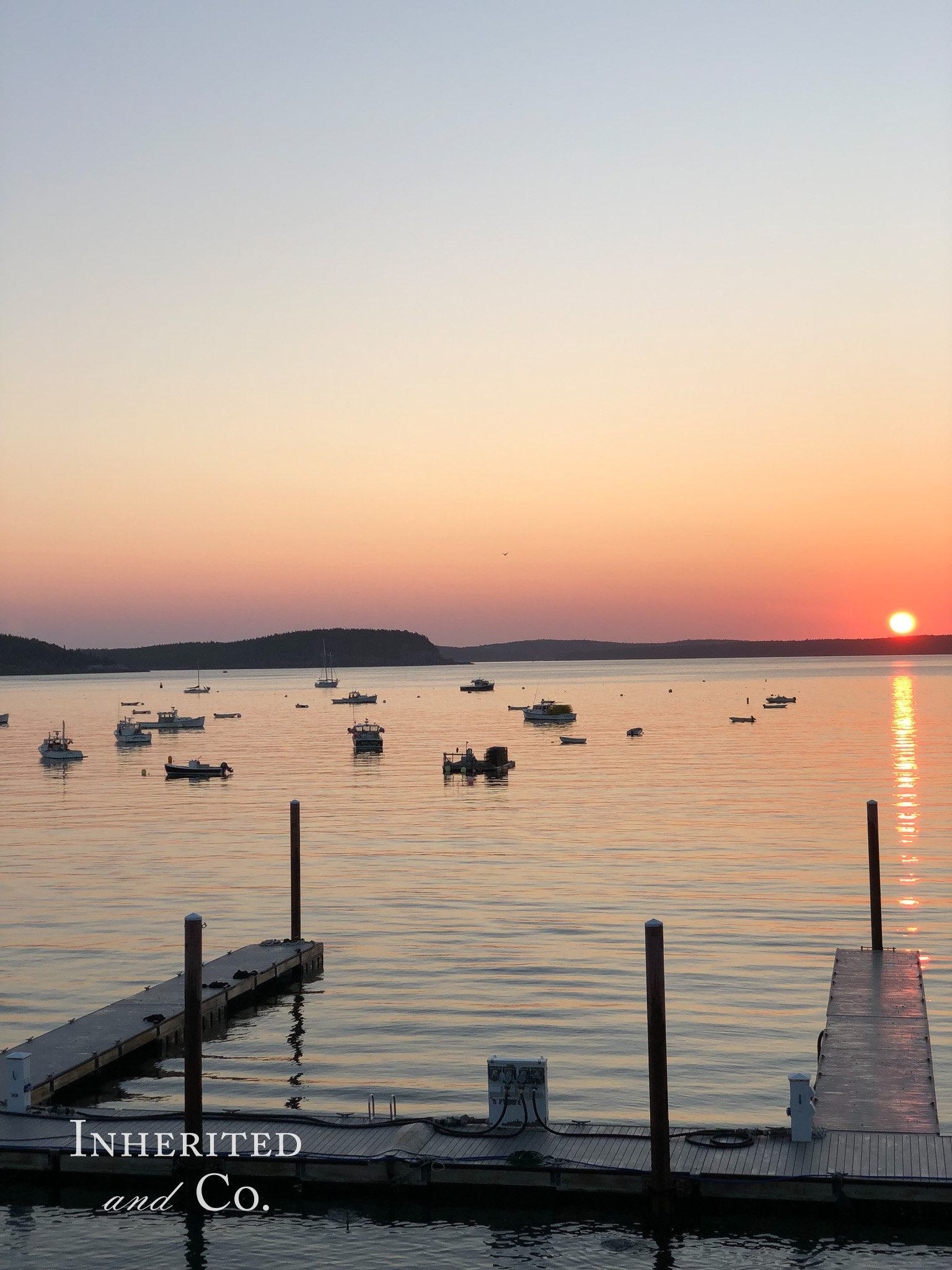 Sunrise at Harborside Hotel in Bar Harbor