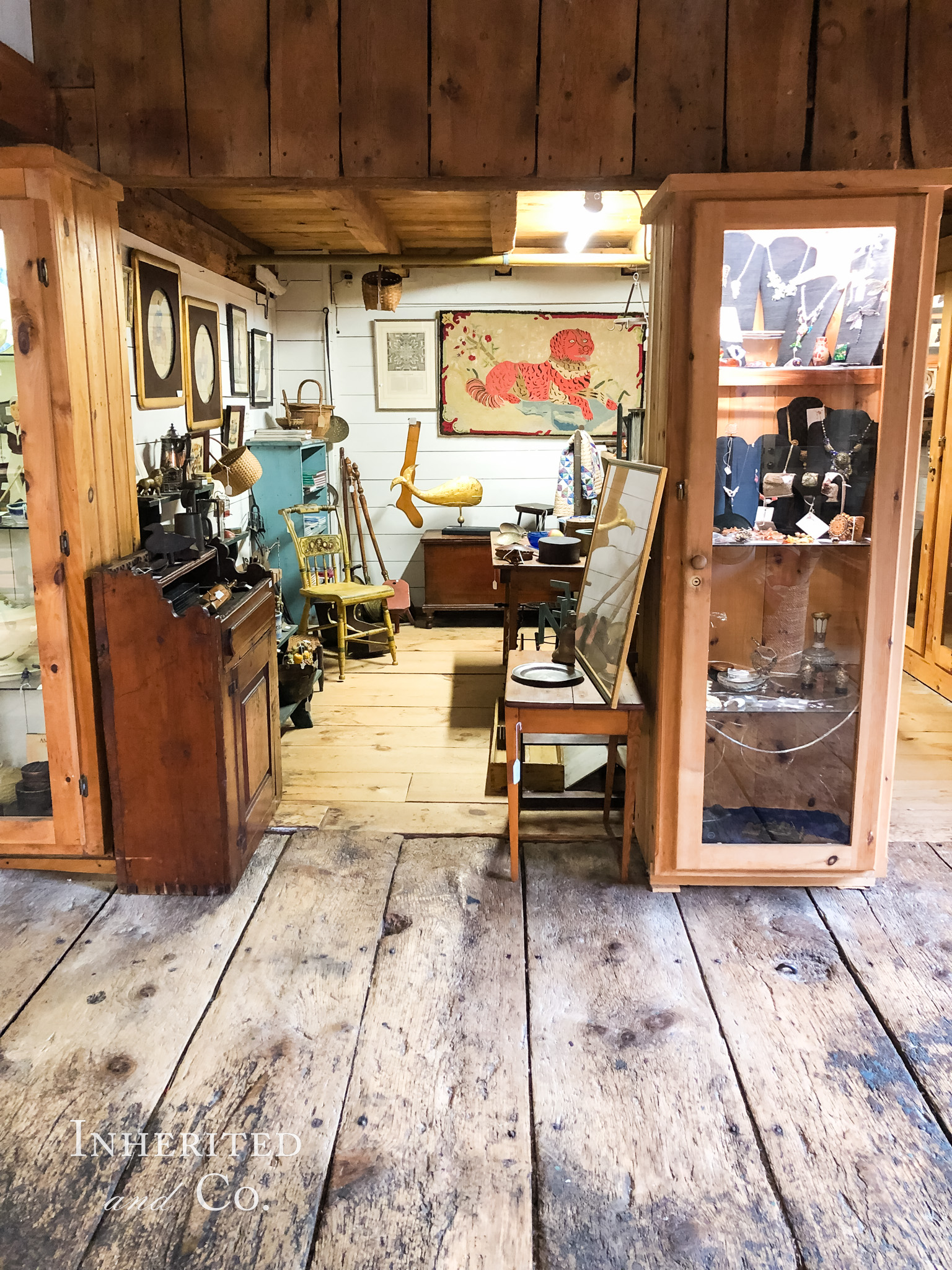 Antique Booth at The York Antiques Gallery in York, Maine