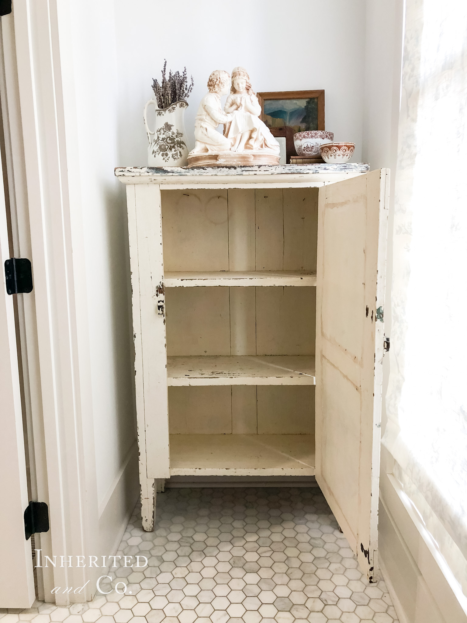 Painted Antique Jelly Cupboard